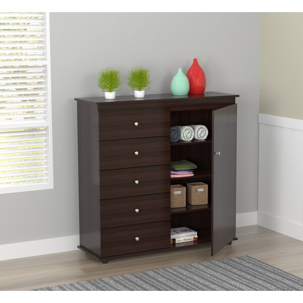 Inval Dresser Combo 47.3 in. W x 16 in. D x 47.3 in. H in Espresso - COM-4128
