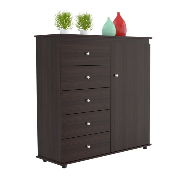 Inval Dresser Combo 47.3 in. W x 16 in. D x 47.3 in. H in Espresso - COM-4128