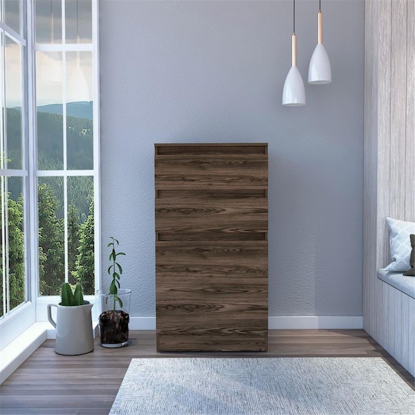 Depot E-Shop Diamond Dresser, Dark Walnut - DE-JLC6742