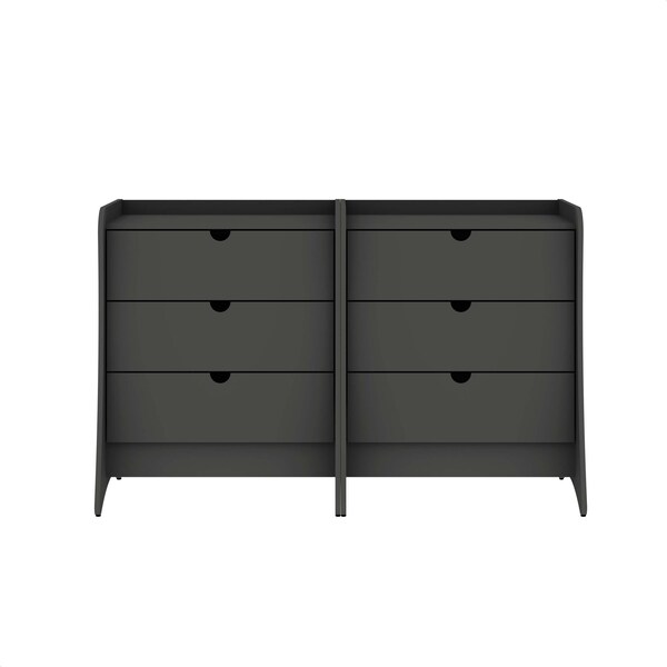 Manhattan Comfort Coney Dresser Set of 2 in Grey - 2-182GMC9
