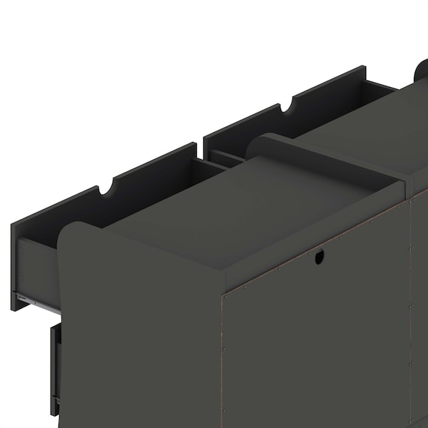 Manhattan Comfort Coney Dresser Set of 2 in Grey - 2-182GMC9