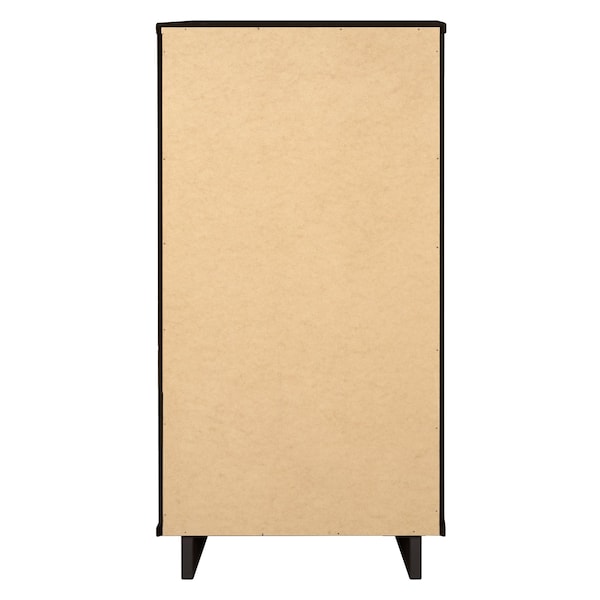 Manhattan Comfort Granville Tall 23.62 Narrow Dresser in Black - DR-5002