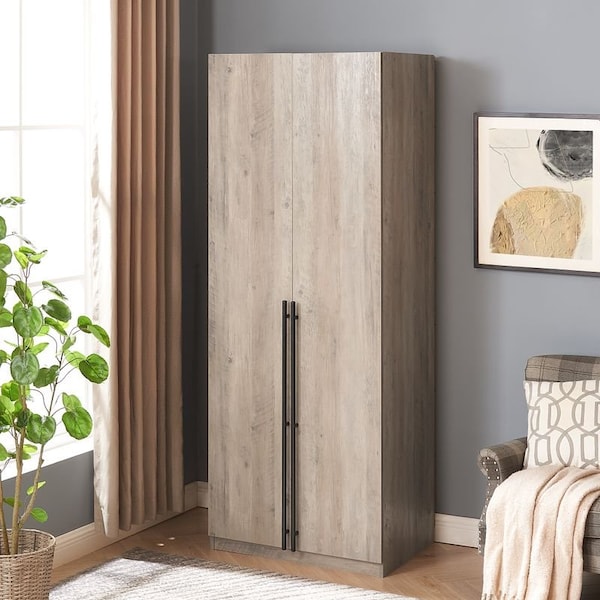 Manhattan Comfort Lee Wardrobe Closet 1.0 in Rustic Grey - WC001-GY