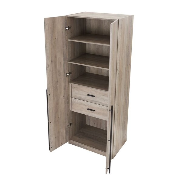 Manhattan Comfort Lee Wardrobe Closet 1.0 in Rustic Grey - WC001-GY