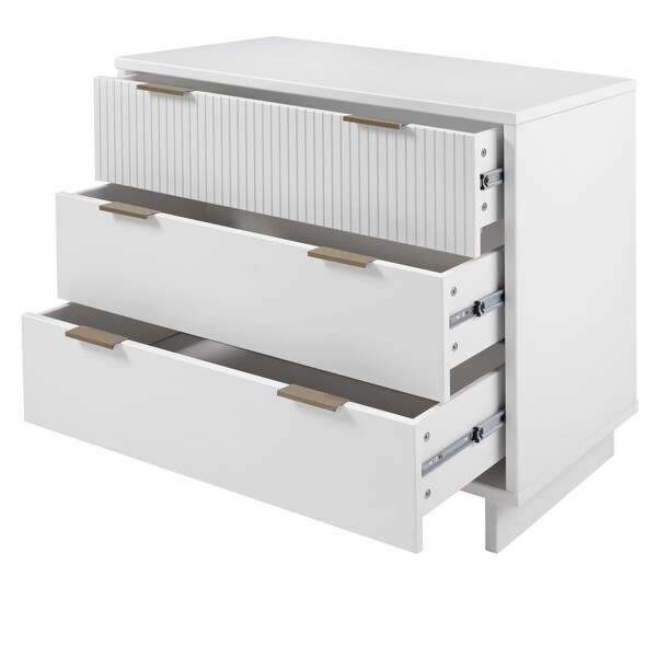 Manhattan Comfort Granville 38.18 Standard Dresser in White - DR-5011