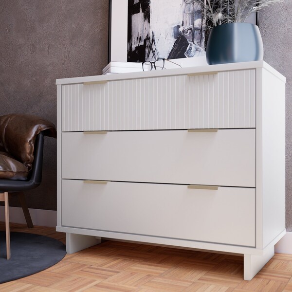 Manhattan Comfort Granville 38.18 Standard Dresser in White - DR-5011