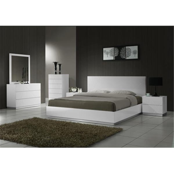 J&M Furniture J & M Furniture 17686-C Naples Chest - White Lacquer - 17686-C