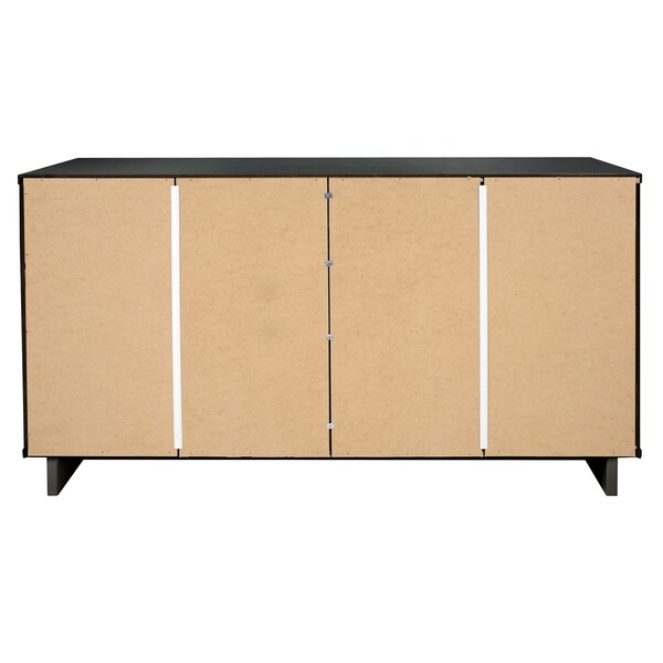 Manhattan Comfort Granville 55.07 Double Wide Dresser in Dark Grey - DR-5035