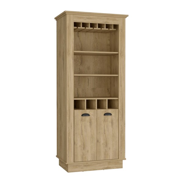 Tuhome Misuri Wardrobe Armoire with Double Door. Drawer. Metal Rods. and Open Shelves-White - CLB9088