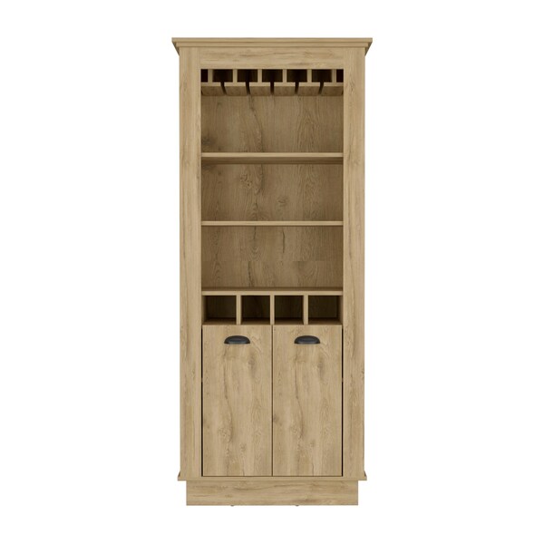 Tuhome Misuri Wardrobe Armoire with Double Door. Drawer. Metal Rods. and Open Shelves-White - CLB9088