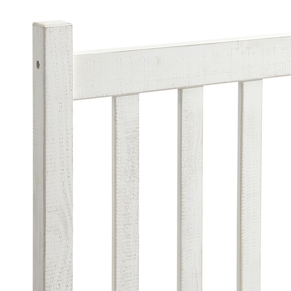 Alaterre Furniture Windsor 3-Piece Wood Bedroom Set with Slat Twin Bed and 2 Nightstands, White - ANWI1031R4