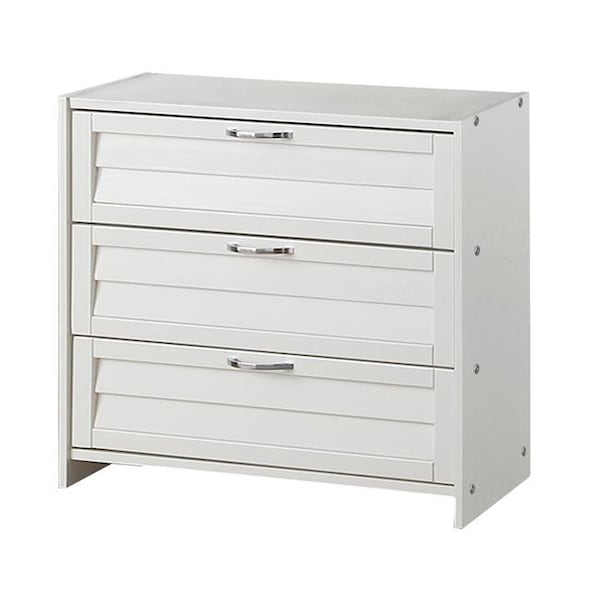 Donco Kids Donco Kids PD-795BW Louver 3 Drawer Chest; White - PD_795BW
