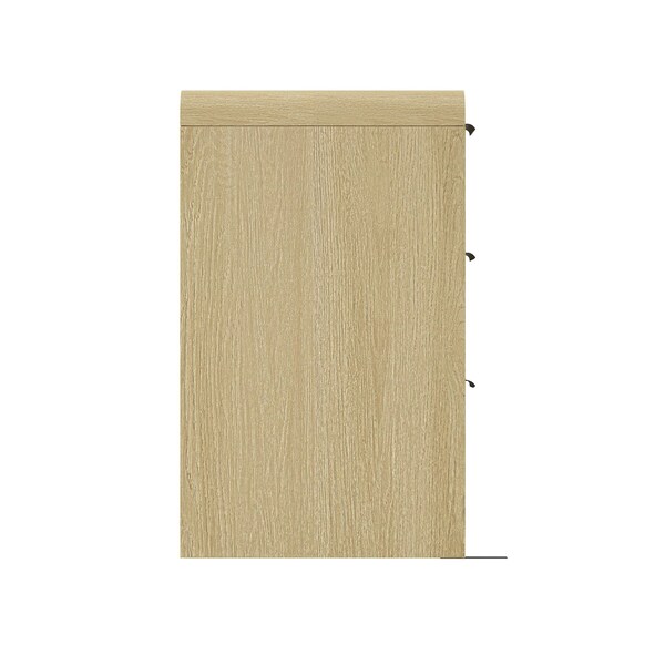 Manhattan Comfort Grace 60in Double Dresser in Natural Oak and Black - DR009-NO
