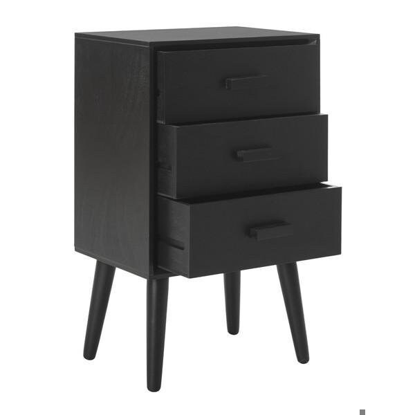 Safavieh Pomona 3 Drawer Chest, Black - CHS5700D
