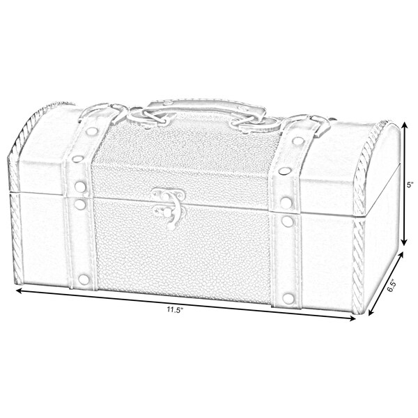 Vintiquewise Dresser Valet Leather Chest with Fabric Lining - QI003018-25.S