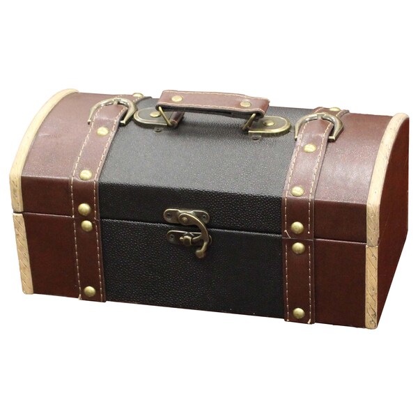 Vintiquewise Dresser Valet Leather Chest with Fabric Lining - QI003018-25.S