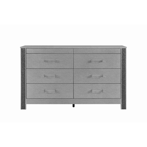 Global Furniture Usa Contemporary Logan Silver Dresser - 6882