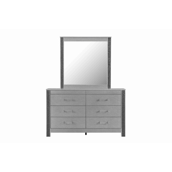 Global Furniture Usa Contemporary Logan Silver Dresser - 6882