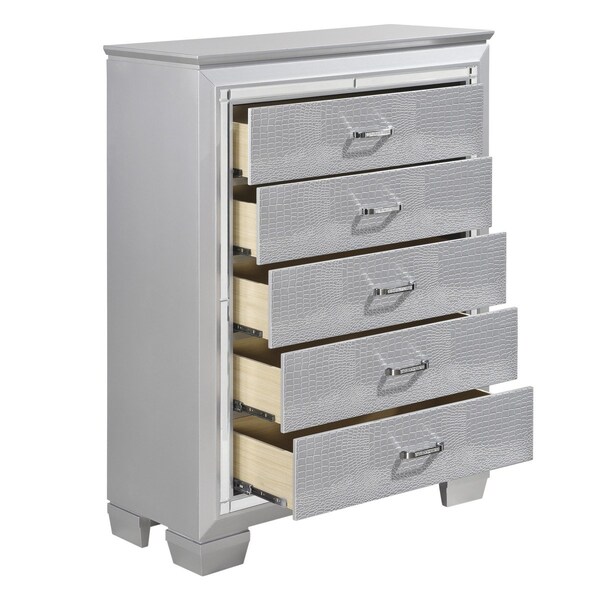 Homelegance Allura Bedroom Chest, Silver Grey - 1916-9