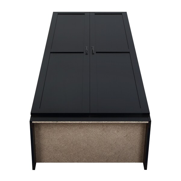 Manhattan Comfort Hopkins Storage Closet 2.0 in Black - 2GLF-BK
