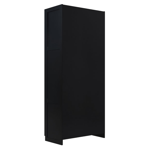 Manhattan Comfort Hopkins Storage Closet 2.0 in Black - 2GLF-BK