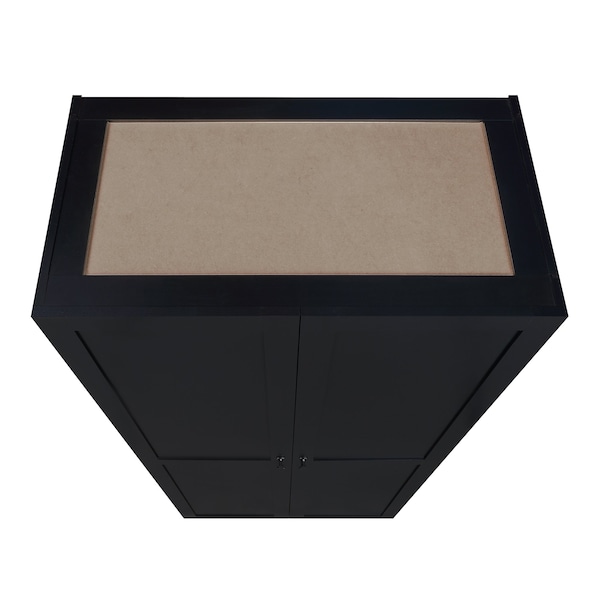 Manhattan Comfort Hopkins Storage Closet 2.0 in Black - 2GLF-BK