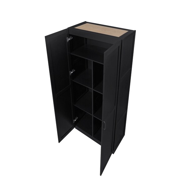 Manhattan Comfort Hopkins Storage Closet 2.0 in Black - 2GLF-BK