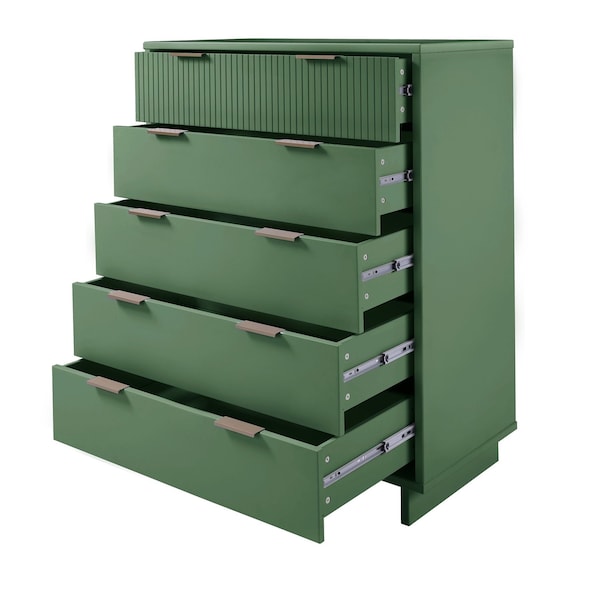 Manhattan Comfort Granville 45.27 Tall Dresser in Sage Green - DR-5023