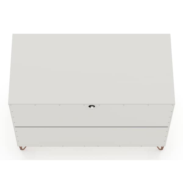 Manhattan Comfort Rockefeller Dresser, Off White and Nature - 103GMC3