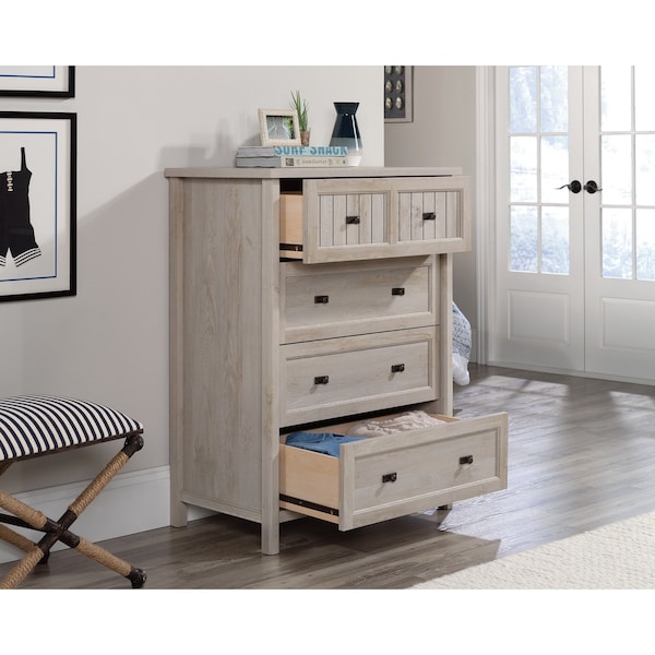 Sauder Costa 4 Drawer Chest Chc , Durable, 1 in. thick top for decor, bedroom items, and more - 429353