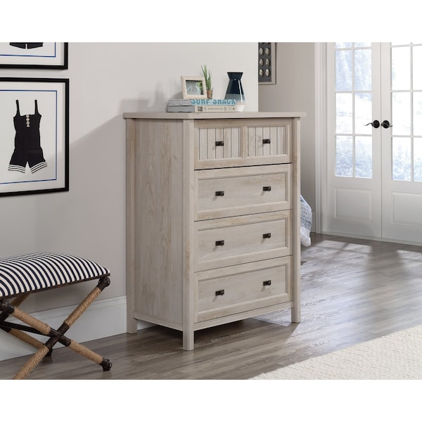 Sauder Costa 4 Drawer Chest Chc , Durable, 1 in. thick top for decor, bedroom items, and more - 429353