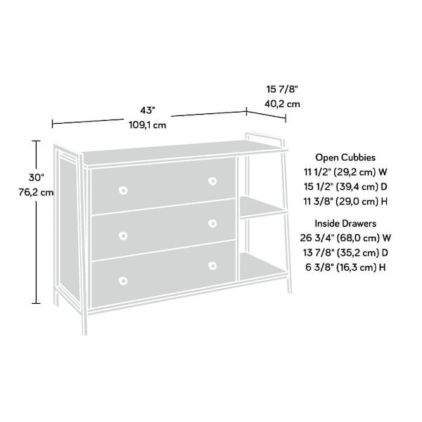 Sauder North Avenue Dresser Msm , Safety tested for stability to help reduce tip-over accidents - 428205