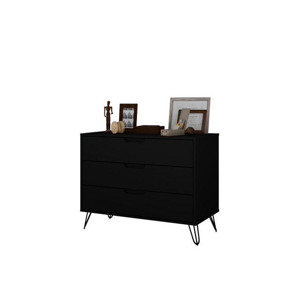 Manhattan Comfort Rockefeller Dresser, Black - 103GMC2