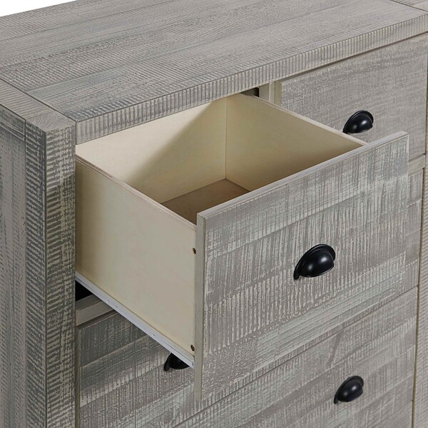 Alaterre Furniture Windsor 5-Drawer Chest of Drawers, Driftwood Gray - ANWI0332