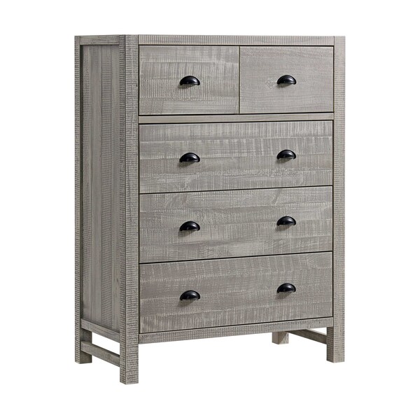 Alaterre Furniture Windsor 5-Drawer Chest of Drawers, Driftwood Gray - ANWI0332