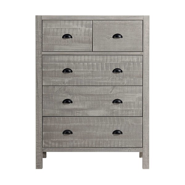 Alaterre Furniture Windsor 5-Drawer Chest of Drawers, Driftwood Gray - ANWI0332
