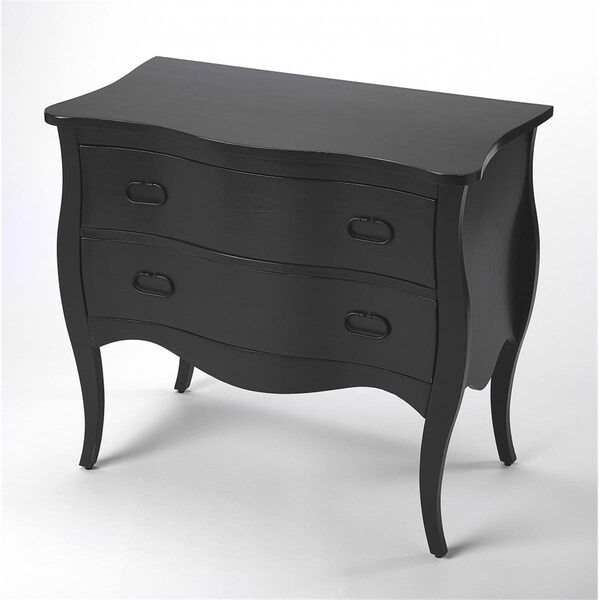 Gfancy Fixtures 30.5 x 34 x 18 in. Black 2 Drawer Chest - GF3099309