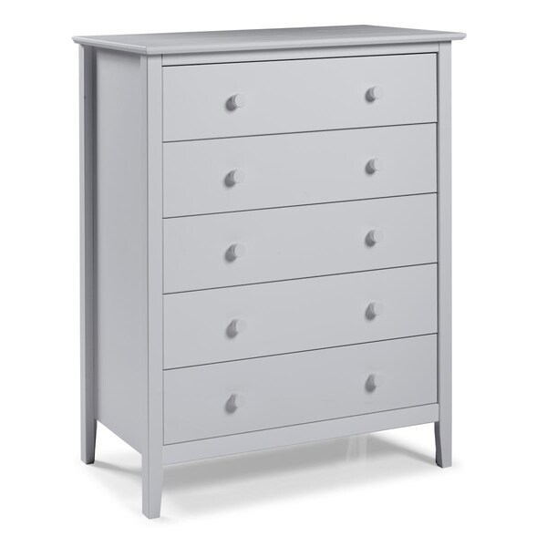 Kd Cama De Bebe Simplicity Wood 5-Drawer Chest; Dove Gray - KD3240076