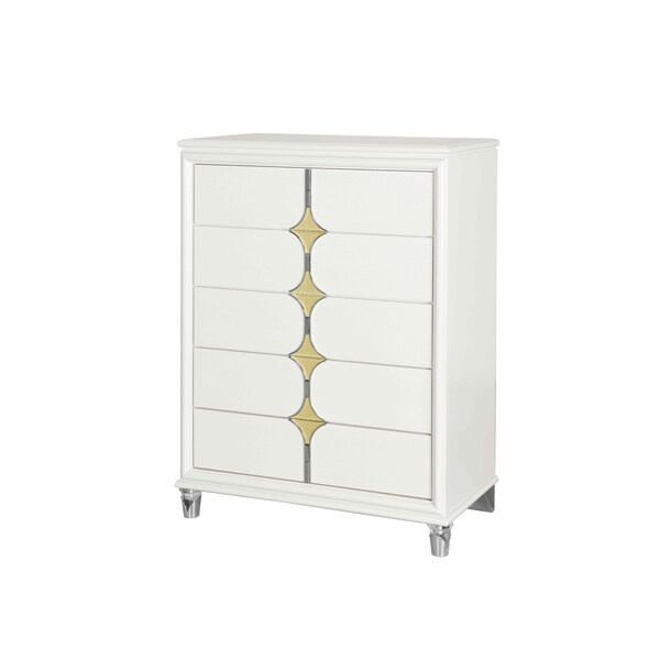 Global Furniture Usa Contemporary Orion Gold Chest - 6683