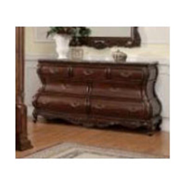 Myco Furniture Calidonian Cherry Marble Dresser - CA7737DR