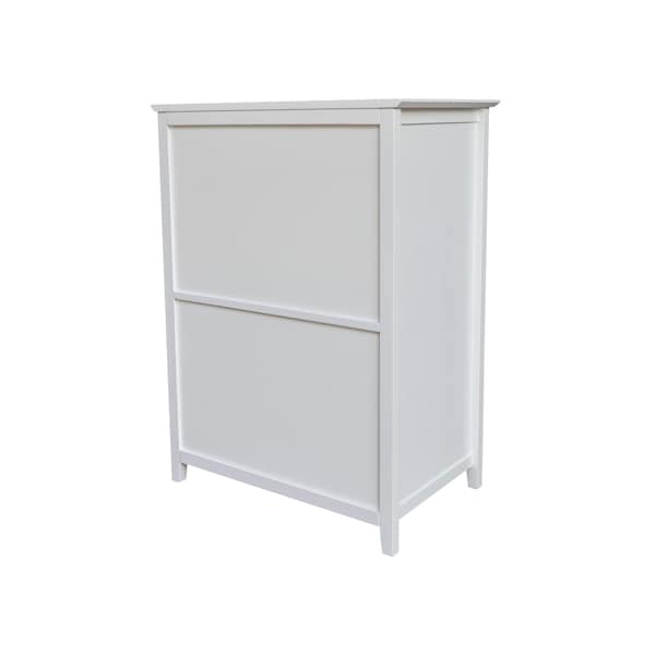 International Concepts Solid Wood Bedroom Dresser/Chest with 4 Drawers, White - BD08-8004