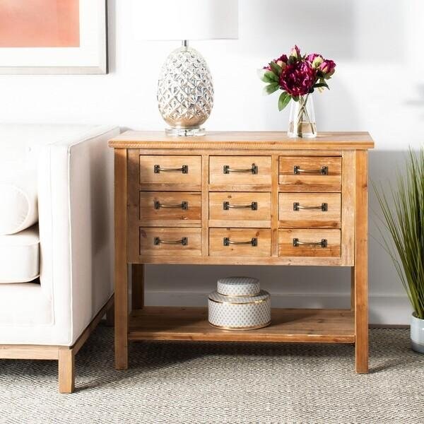 Safavieh Mendie 9 Drawer Chest, Oak - AMH1552A