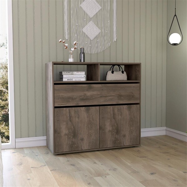 Depot E-Shop Canadian Dresser Armoire, Dark Brown - DE-CBW7929