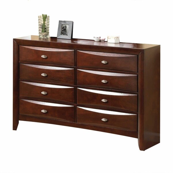 Gfancy Fixtures 41 in. Espresso Wood Finish Dresser with 8 Drawers - GF3094834