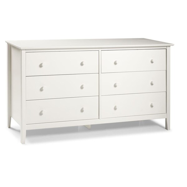 Kd Cama De Bebe Simplicity Wood 6-Drawer Dresser, White - KD3251379