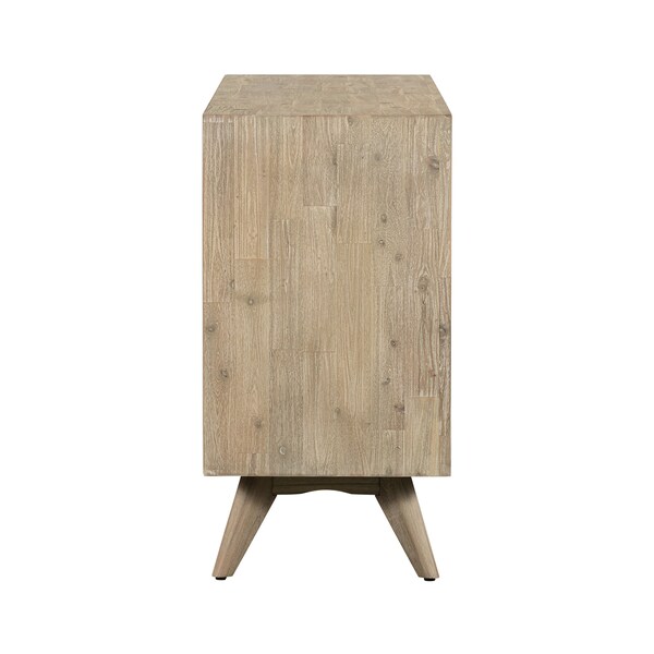 Armen Living Baly Acacia Mid-Century Gray 6 Drawer Dresser - LCLFDRGR