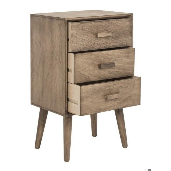 Safavieh 26.8 x 15.8 x 11.8 in. Pomona 3 Drawer Chest, Chocolate - CHS5700B