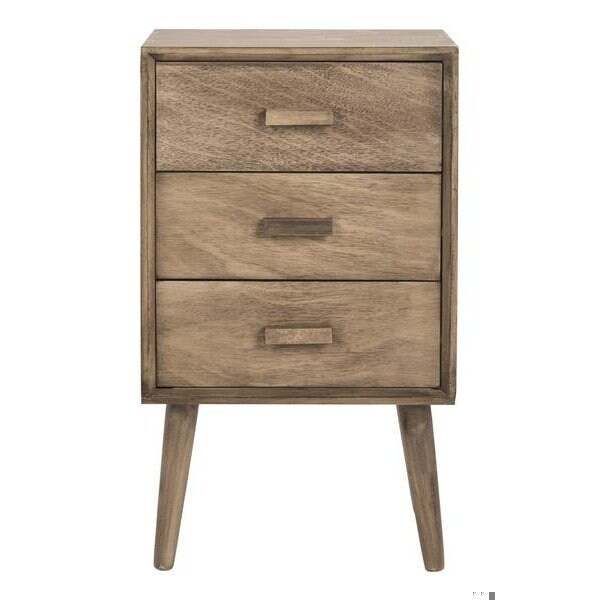Safavieh 26.8 x 15.8 x 11.8 in. Pomona 3 Drawer Chest, Chocolate - CHS5700B