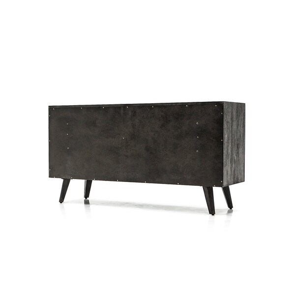 Armen Living Mohave Mid-Century Tundra Gray Acacia 6 Drawer Dresser - LCMODRTG