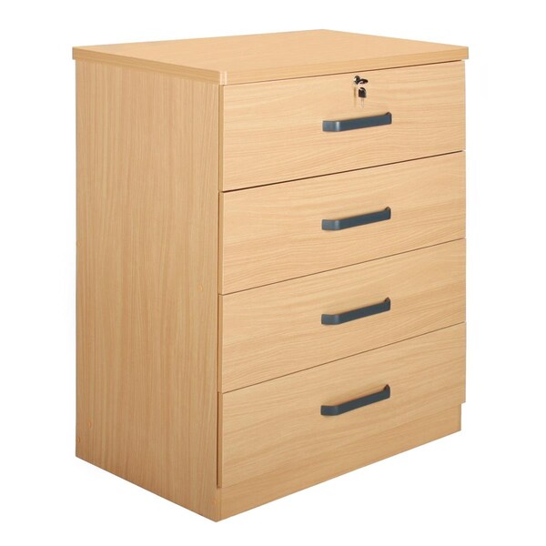 Kd Muebles De Dormitorio Liz Super Jumbo 4 Drawer Storage Chest Dresser Beech, Maple - KD2194644